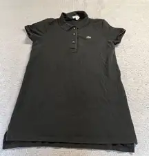 Black Womens Slim Fit Short Sleeve Polo T-Shirt Size 40 / Size M EUC