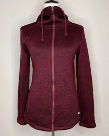 Roxy Women’s Maroon Fleece Hoodie Jacket