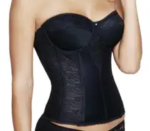 Dominique Colette Lace Corset Bridal Longline Bra Style 8949 Black Size 34B NWT