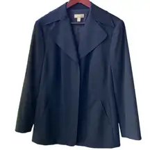 🖤 Nordstrom Encore Designer Black Stretch Wool 4 Hidden-Button Blazer/Jacket 18W