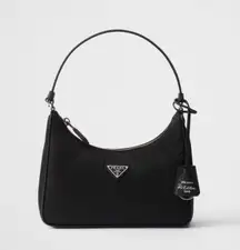 Prada Re-Edition 2005 Re-Nylon and Saffiano Black Mini Shoulder Handbag