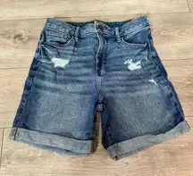 Simply Vera Verawang Blue Denim Mid Rise Shorts Size 8
