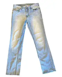 Vintage Calvin Klein light blue distressed faded wash straight leg jeans