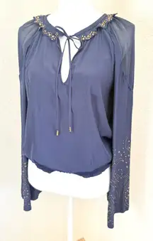 Ramy Brook Women's Tilly Embellished Long Sleeve‎ Top