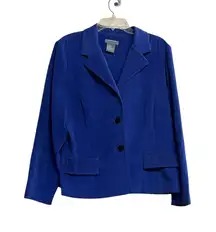 Koret Stretch Dress Cobalt Blue Blazer Jacket‎ Career Business Womens Size 16