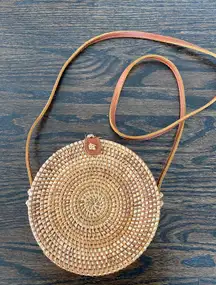 Round Rattan Purse