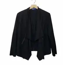 Rustic Royals Womens Large Black Waterfall Blazer Jacket