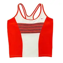 Nike  Tank Top Dri-Fit Vintage-Retro style Size XL Red, white Polyester/Spandex