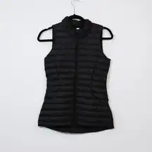 Lululemon Women's Pack It Down Quilted Feather Sleeveless Full Zip Vest Black 0