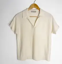 Everlane Boxy Polo Short Sleeve Sweater Wool – Size Medium