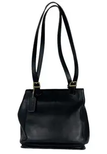 Coach Vintage  6008 Black Leather Shoulder Bucket Bag