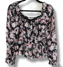 Francesca’s women’s size medium floral elastic waist and arms dressy casual NWT