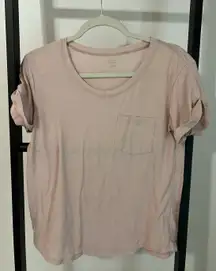 Nude Pink Pocket Tee