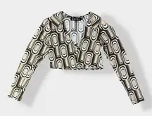 MOTEL Rocks Portia‎ Crop Top in Retro Spot Brown Size XS