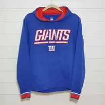 Majestic New York Giants Pullover Hoodie Blue, size M