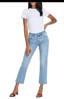 Dear John Light Blue Straight Leg Jeans Blaire High Rise Ankle Slim Straight