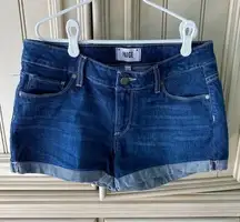 Paige  Jeans Dark Blue Medium Jean Denim Shorts Jimmy Jimmy Short Sz 26