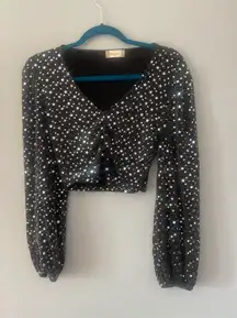 Star Print Long Sleeve Shirt