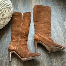 L’Agence Suede Tan Boots