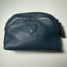 Brighton Navy Blue Leather Coin Wallet Vintage Like New Used Once