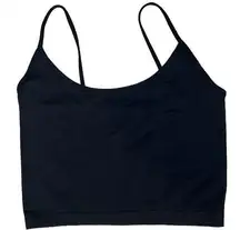 Sugarlips Spaghetti Straps Camisole Stretch Crop Top Pullover Shirt Black OS