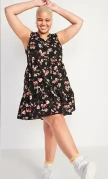 Old Navy sleeveless floral mini swing dress