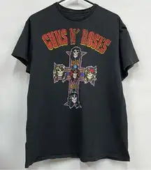 Guns N Roses black large t-shirt short sleeve crew neck concert band tee unisex