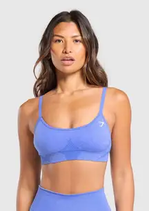Blue Vital Seamless Gymshark set (includes bra and leggings both medium) color looks off cause of lighting #gymshark #workoutset #activewear #gym only worn once