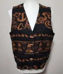 Vintage At last studio aztec vest size large