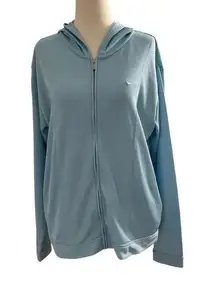 Nike Dri-Fit Women Size XL 16-18 Blue Hoodie Jacket 16-253