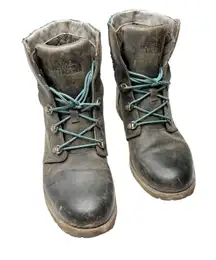 The North Face Ballard Lace Tweed Boots Women's Ankle Combat Winter Boots Sz 7.5