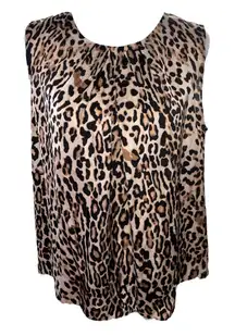 Karl Lagerfeld🦎Paris High Neck Leopard Print Shell🌵