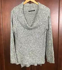 RDI Black & White Loose Knit Cowl Neck Sweater Size M