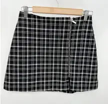 Zara Womens Black Tweed Mini Skirt Size S Academia Preppy Schoolgirl