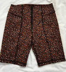 Free People Leopard Print biker Shorts