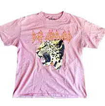 Def Leppard Graphic Tee Pink