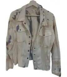 POL NWOT space dye cream pink STYLE FKJ3 small oversized button up jacket