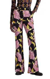 LA DOUBLEJ Saturday Night Floral Bootcut Pants -
Size Medium