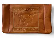 Handmade Genuine Leather Western Clutch Purse | Saddle stitch Boho Southwestern