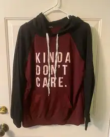 Rue 21 oversized sweatshirt kinda don’t care graphic color block size medium