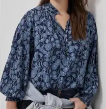 Anthropologie Maeve Collette Peasant blouse blue size S