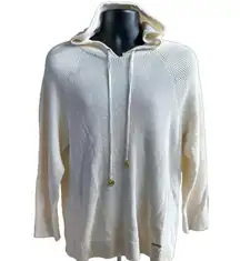 Women's Michael Kors Cream Hoodie Sweater 1X