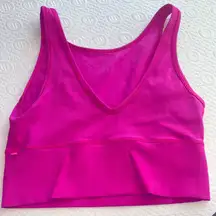 Lululemon Vibrant Pink Power Pivot Ribbed Tank Top Size 8/10