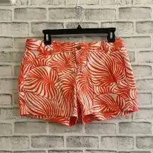 Women’s Gap coral monstera leaf print khaki sunkissed shorts size 4