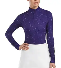 G/Fore Women’s Constellation Quarter Zip Top Hyacinth Purple Golf Size S