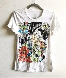 Margaritaville Tee White Short Sleeve “Visions of Good Times” Screenprint M GUC