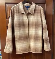 Snap front flannel shirt/jacket by denim and Company