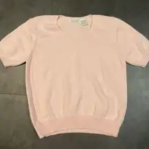 Jean Pierre Elegant Blush Pink Knit Sweater - Cozy Comfort Size M B-119‎