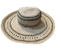 O'Neill Del Mar Paper Straw Wide Brim Floppy Hat