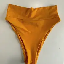 Aerie High Cut Cheeky Bikini Bottom Mango Size XS